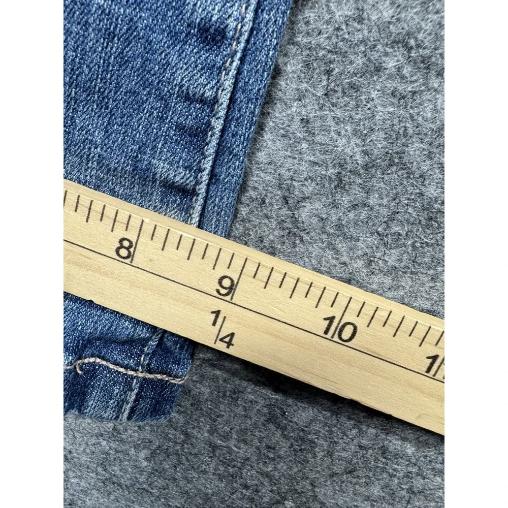 Clash Jeans womens 3 Distressed Blue Bootcut Embroidered‎ Western Boho Y2K